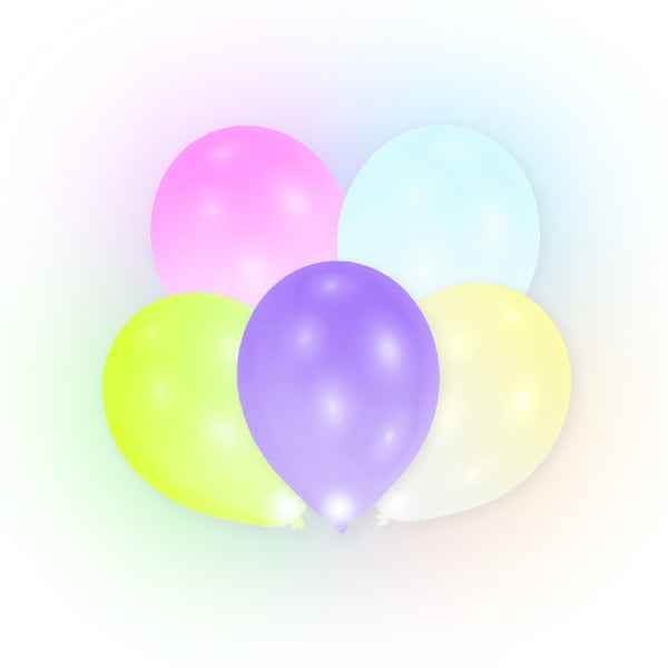 12 Latexballons LED sortiert 27,5 cm