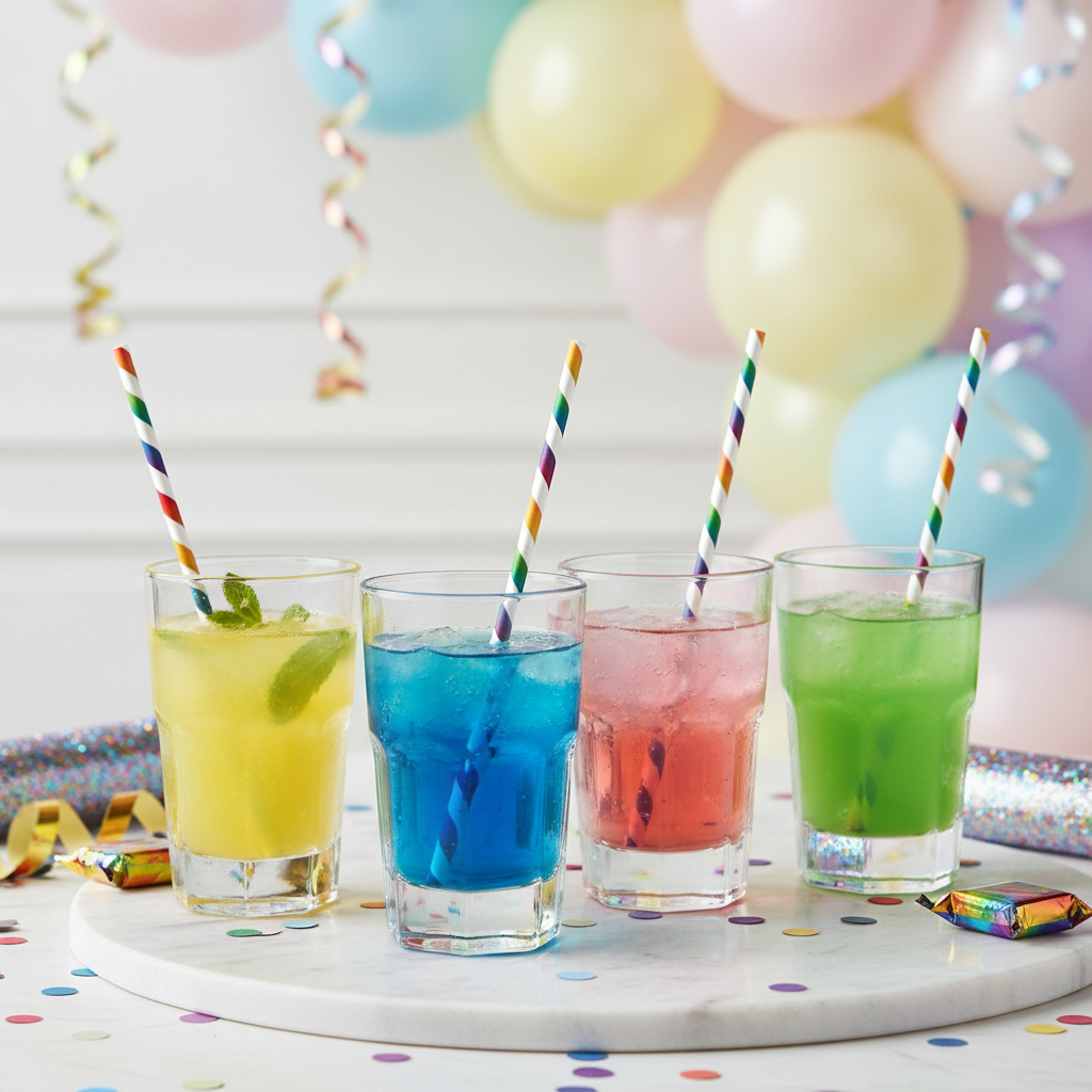 Trinkhalme Bright Rainbow 12 Stk