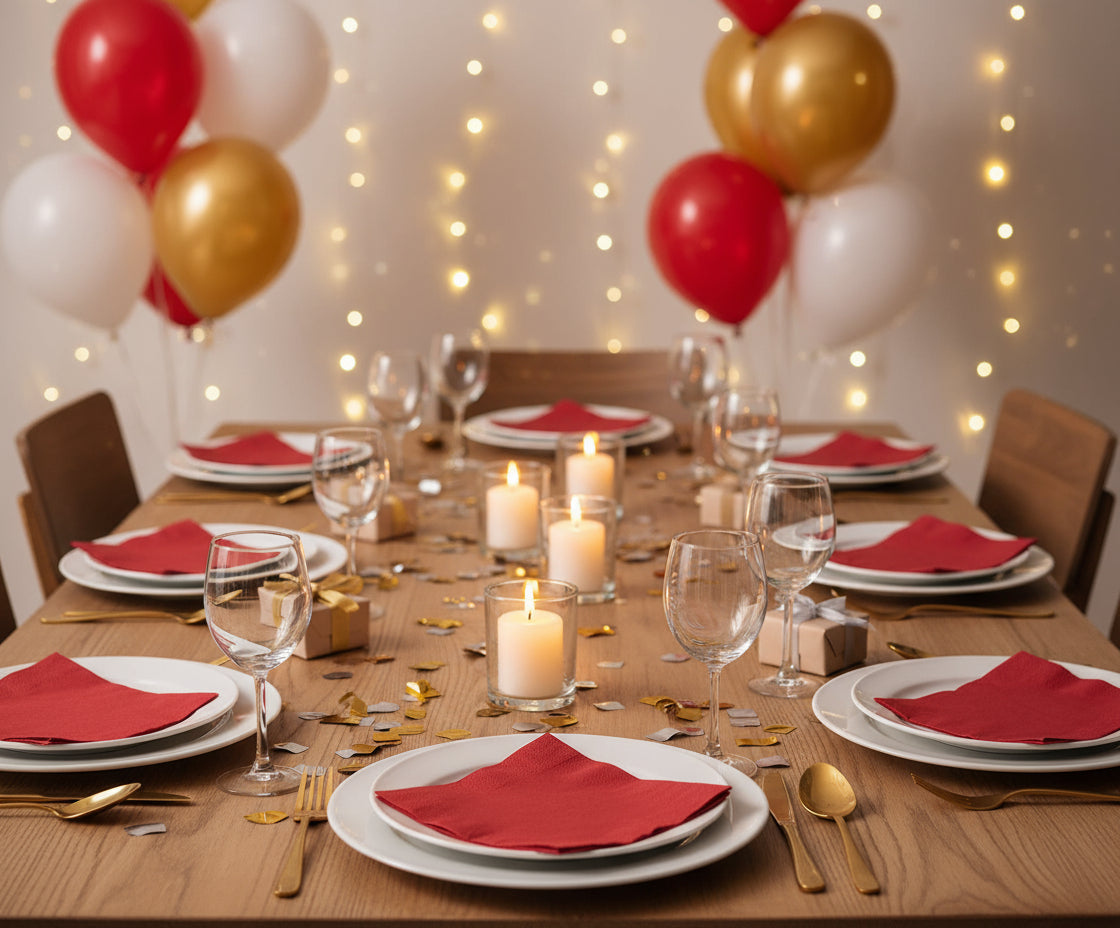 Servietten apfelrot 20 Stk - Avaloon Party-Deko-Geschenke