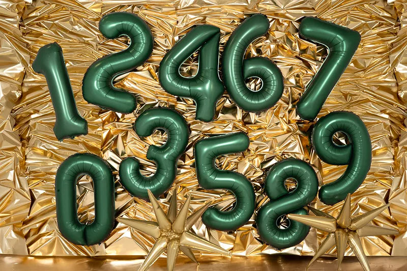 Folienballon Zahlen, 86 cm grün
