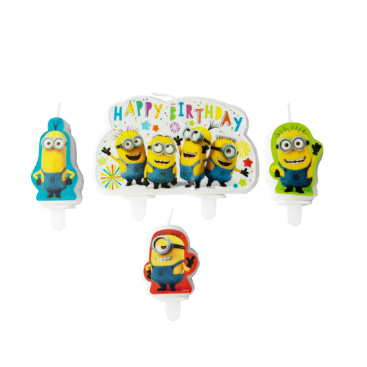 Mini-Figurenkerzen Despicable Me 4 Stk - Avaloon Party-Deko-Geschenke