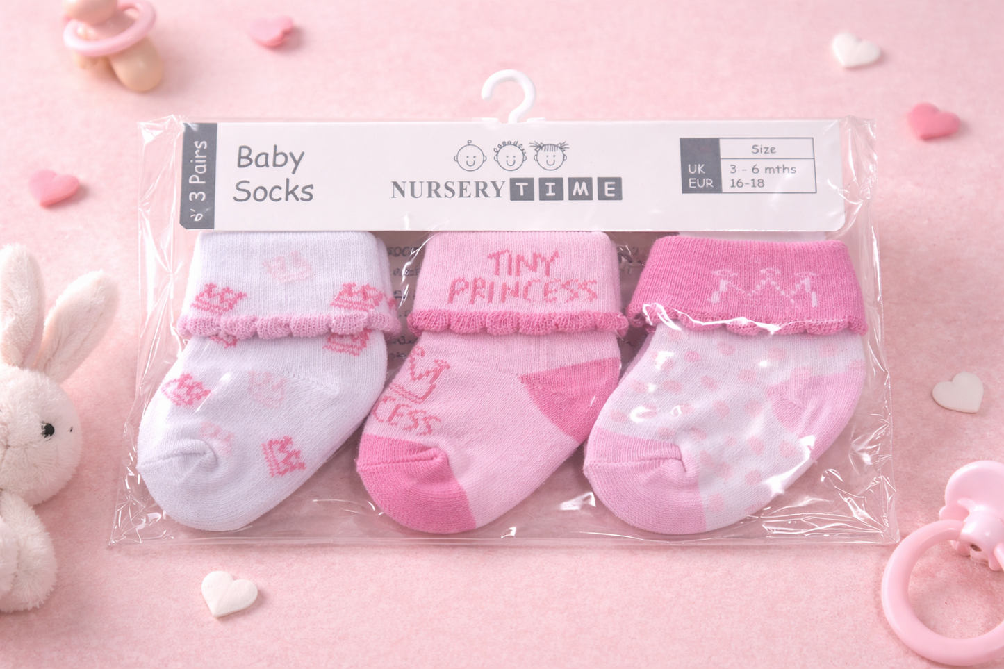 Baby Girls' Socks 3-Pack - Little Princess