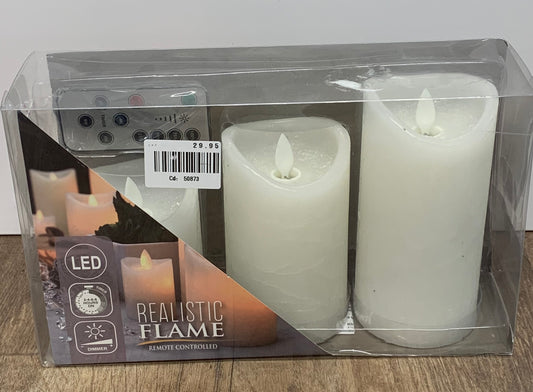 Kunstst 3er LED Teelichter+Fernbe - Avaloon Party-Deko-Geschenke