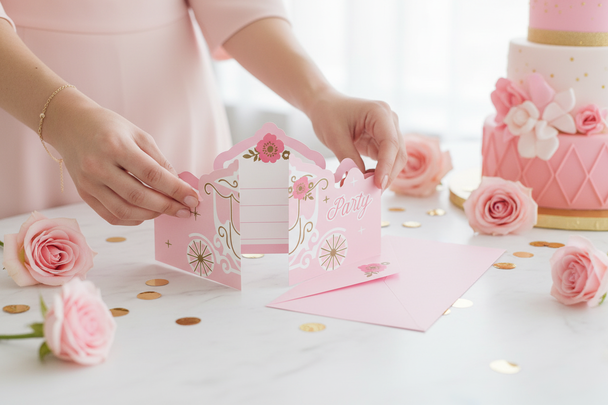 Invitation Cards & Envelopes Princess for a Day 8 pcs