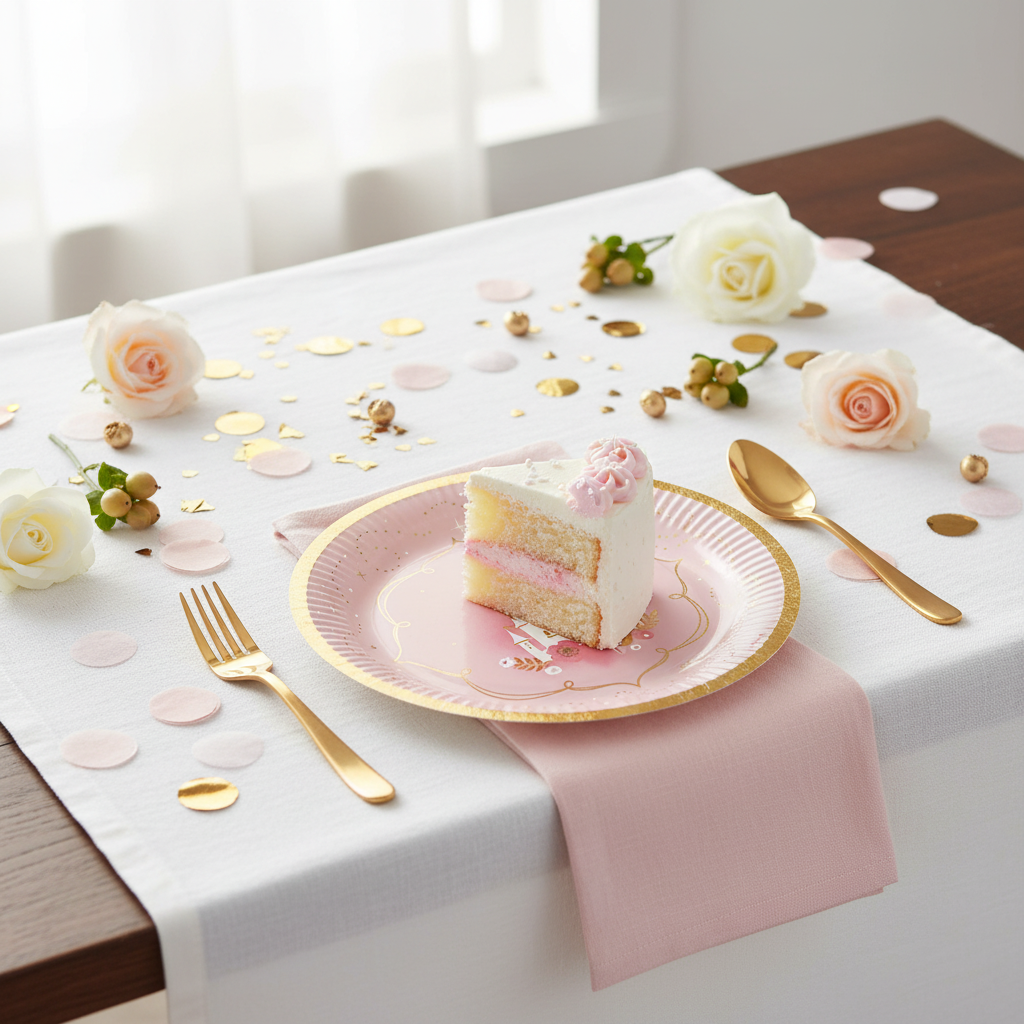 Plate Princess for a Day round paper 8 pcs