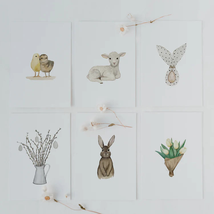 Watercolor card Chicks