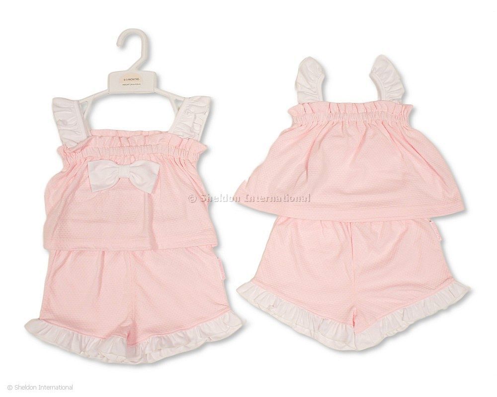 Baby Girls' Two-Piece Dress with Bow
