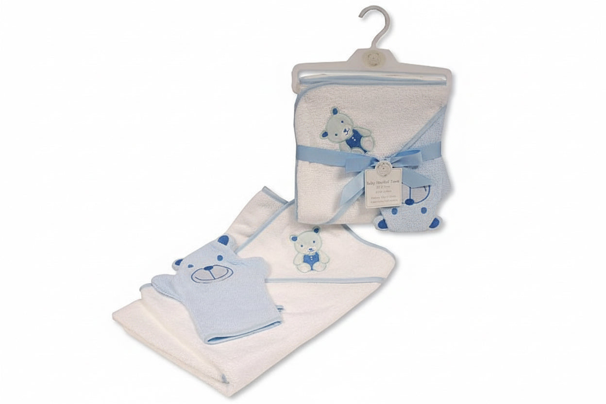 Baby Kapuzenhandtuch und Wasch-Handschuh Set