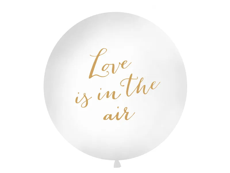 Luftballon 1 m, Love is in the air, in Weiß