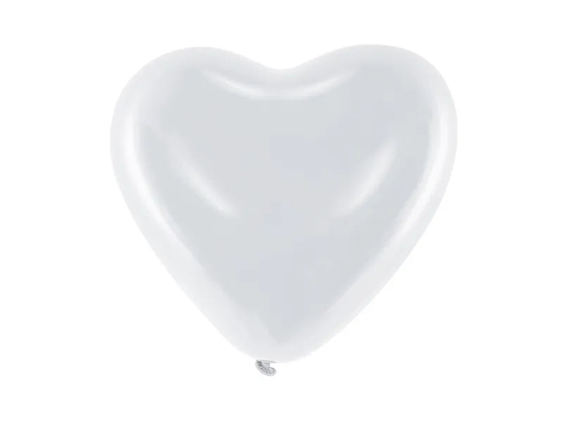 Ballons Herzen pastellweiß