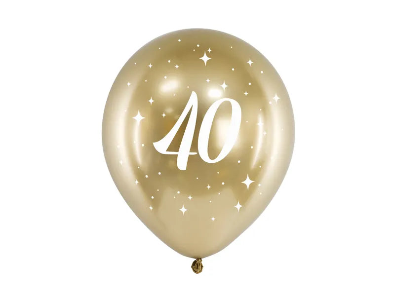 Ballons Glossy 30cm zahlen, gold - Avaloon Party-Deko-Geschenke
