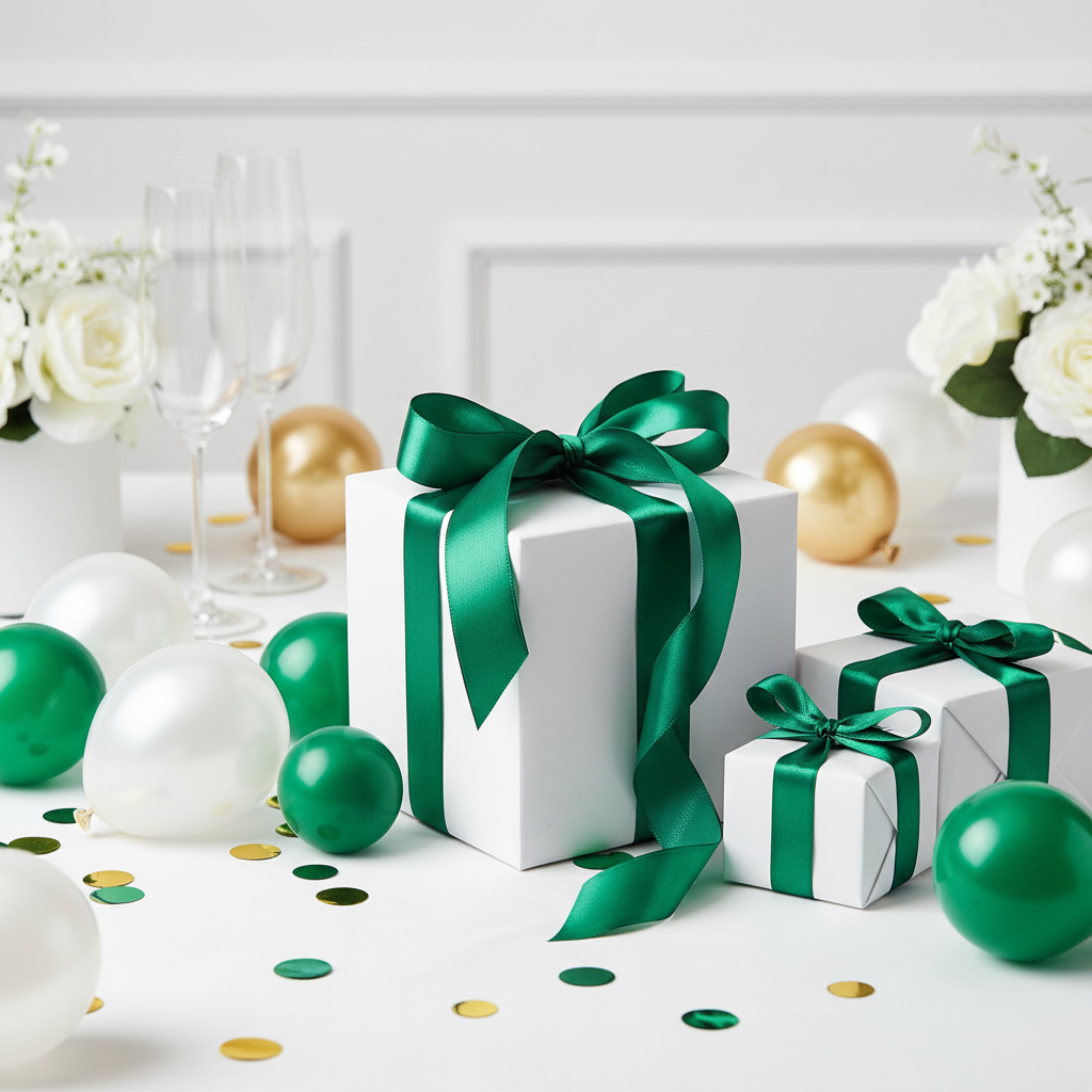Gift Ribbon Satin 15mmx3m, dark green