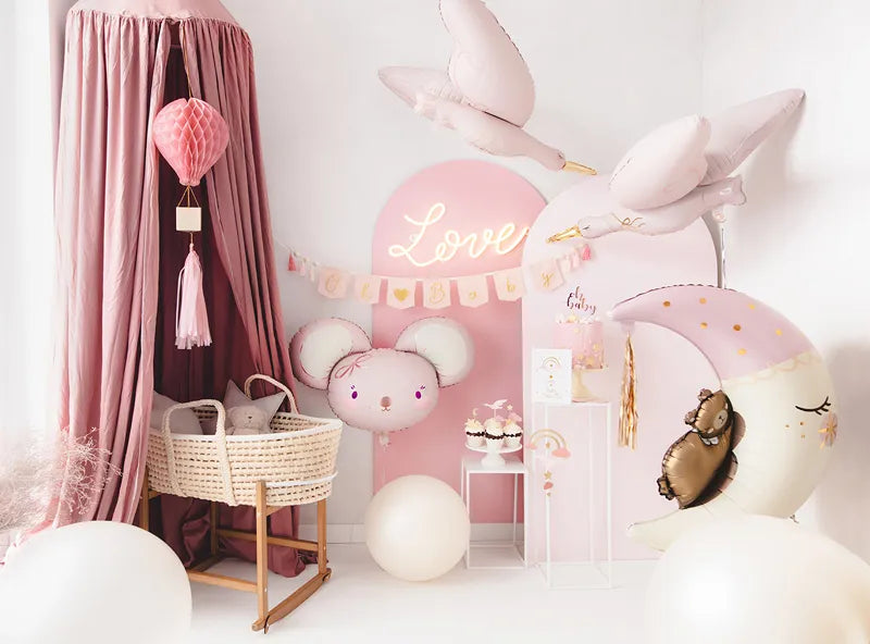 Banner Oh Baby mit Quasten, hellrosa - Avaloon Party-Deko-Geschenke