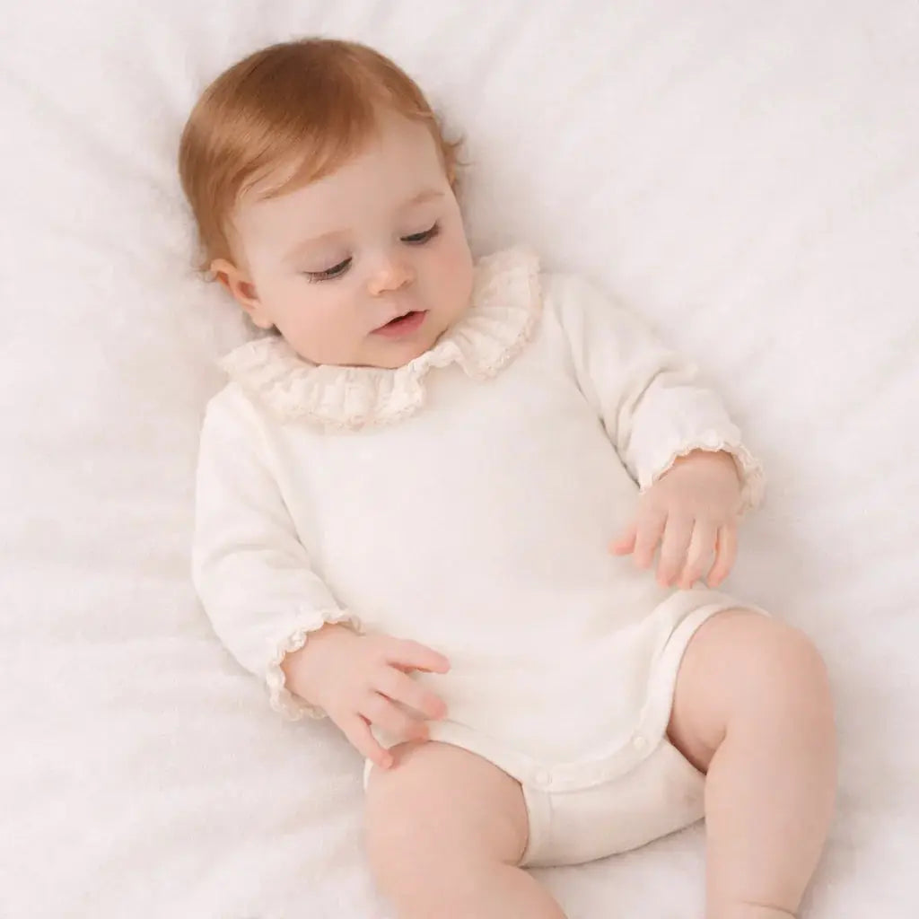 Baby Body Beige Sommer – Rollkragen 100% Baumwolle
