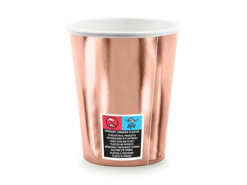 Becher Happy Birthday roségold, 260ml - Avaloon Party-Deko-Geschenke