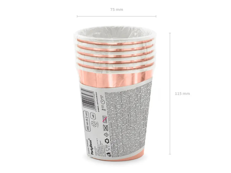 Becher Happy Birthday roségold, 260ml - Avaloon Party-Deko-Geschenke
