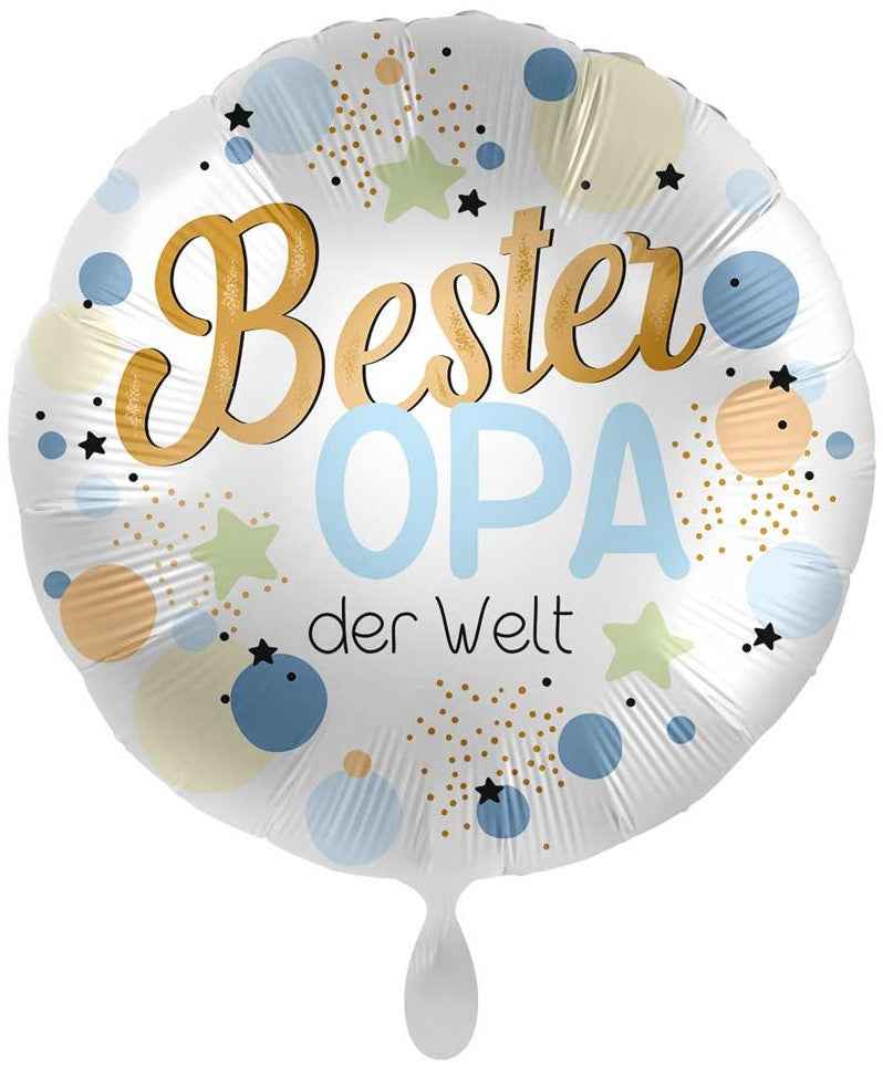 Folienballon Bester Opa der Welt rund 34 cm - Avaloon Party-Deko-Geschenke