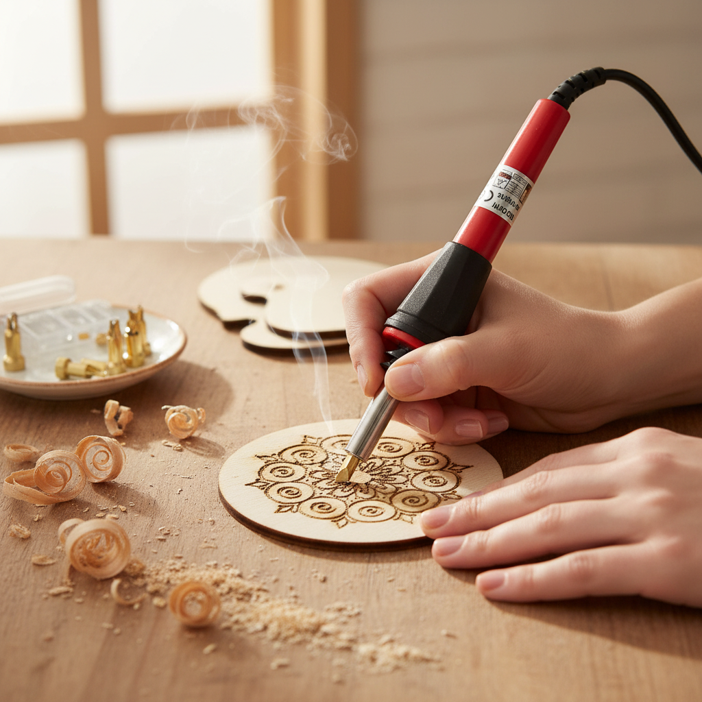 Wood burning pen with interchangeable tips