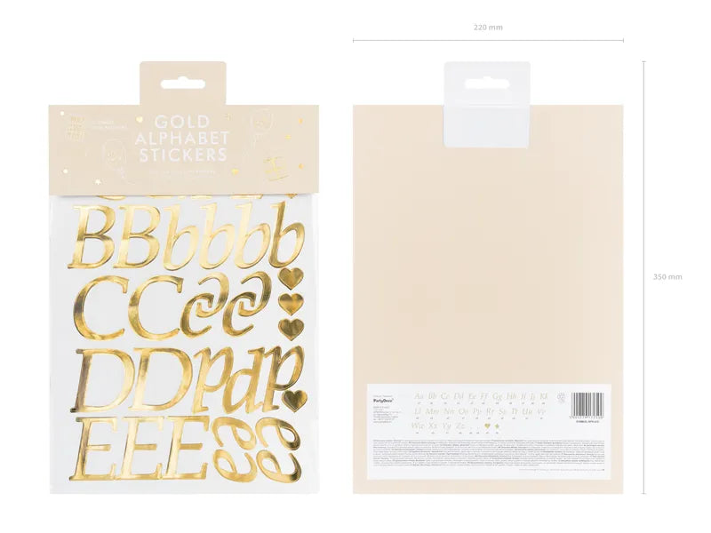 Buchstabenaufkleber, gold