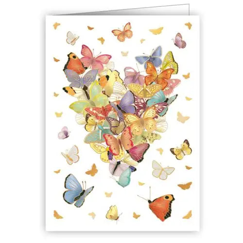 Minikarte Herzform Butterflies - Avaloon Party-Deko-Geschenke