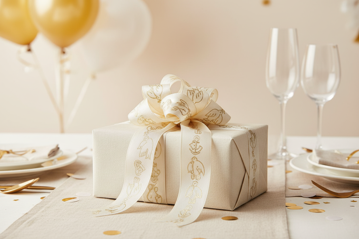 Wedding gift ribbon - white 2 meters
