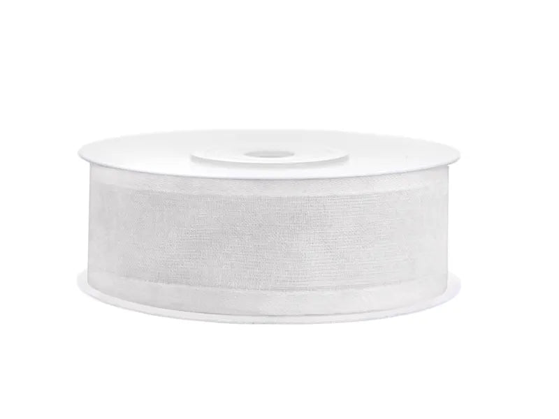 Chiffonband, weiß, 25mm/25m