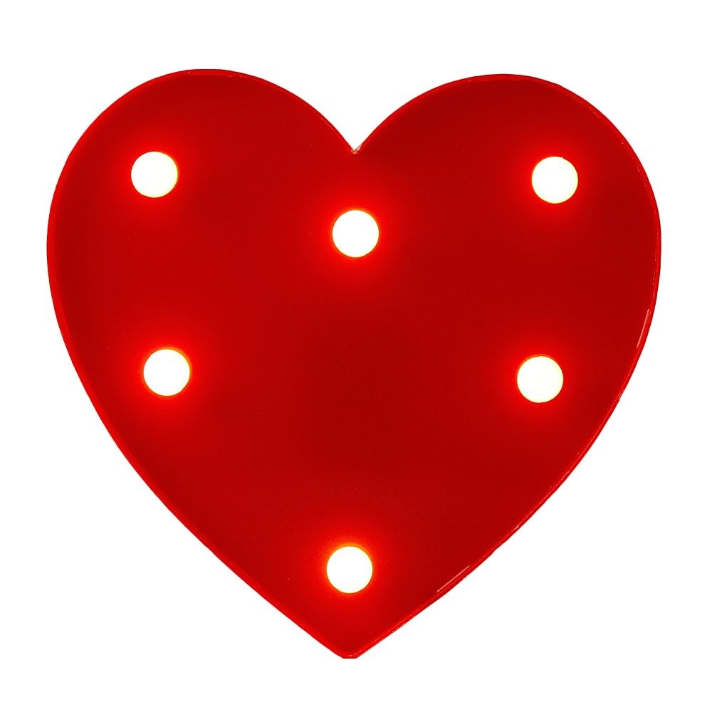 Deko-Herz mit LEDs (16cm)