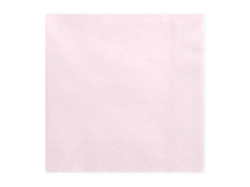 Dreilagige Servietten, hell-puderrosa, 33x33cm - Avaloon Party-Deko-Geschenke