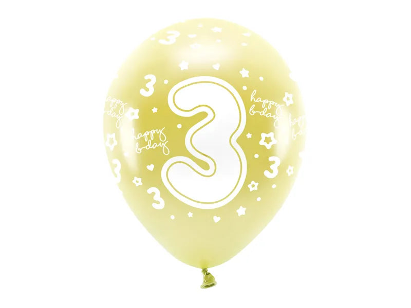 Eco Ballons 33 cm, Zahlen - Avaloon Party-Deko-Geschenke
