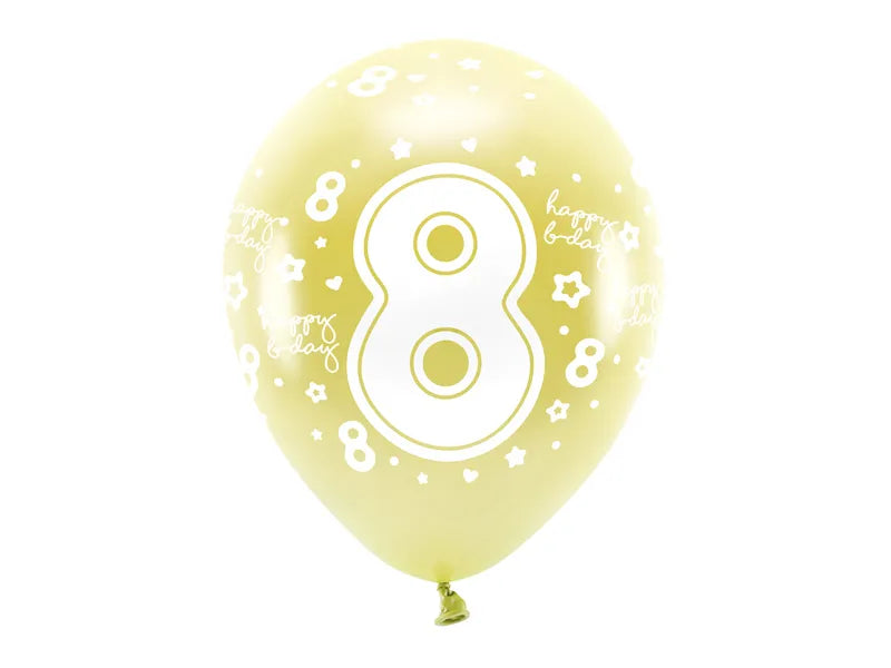 Eco Ballons 33 cm, Zahlen - Avaloon Party-Deko-Geschenke