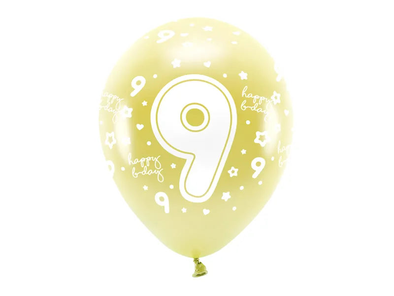 Eco Ballons 33 cm, Zahlen - Avaloon Party-Deko-Geschenke