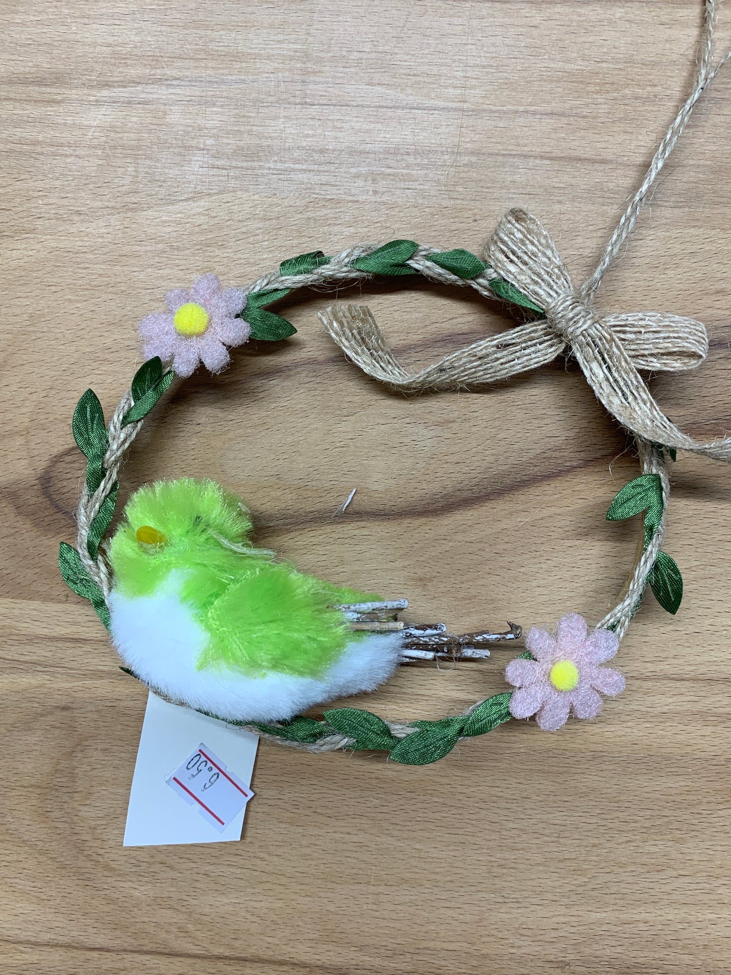 Künstliche Girlande mit Vogel und Blumen zum Aufhängen
