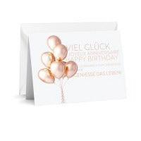 Faltkarte Happy Birthday Viel Glück Ballons