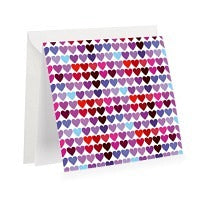 Karte Herzenreihe rot/violett - Avaloon Party-Deko-Geschenke