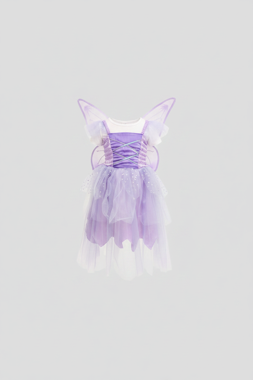 Fairy costume with wings, size 116-128 cm
