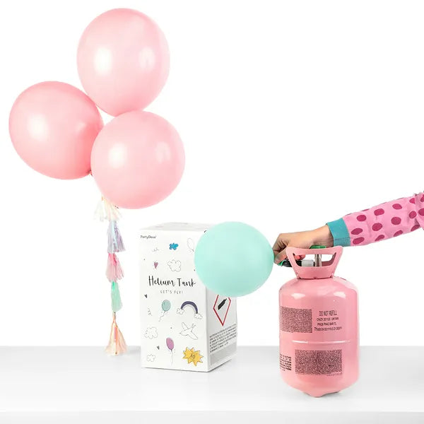 Flasche mit Helium, Rosa, 30 Ballons - Avaloon Party-Deko-Geschenke