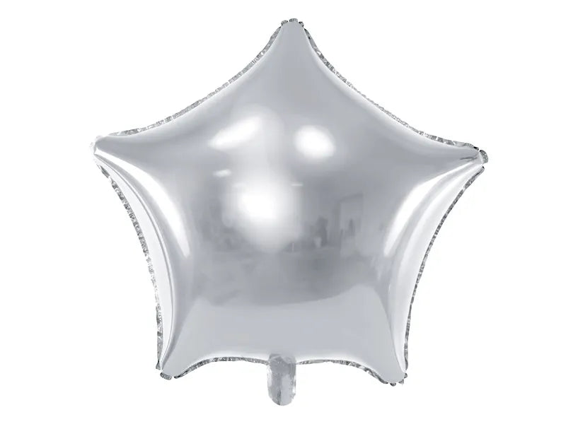 Folien-Luftballon Stern, 48cm, in Silberfarbe - Avaloon Party-Deko-Geschenke