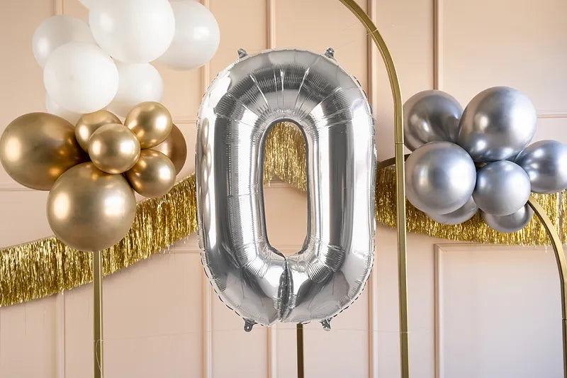 Foil Balloon Numbers 72 cm Silver