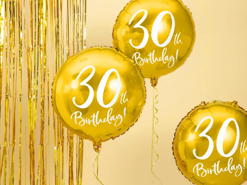 Folienballon Geburtstag Jubiläum, 45 cm, gold