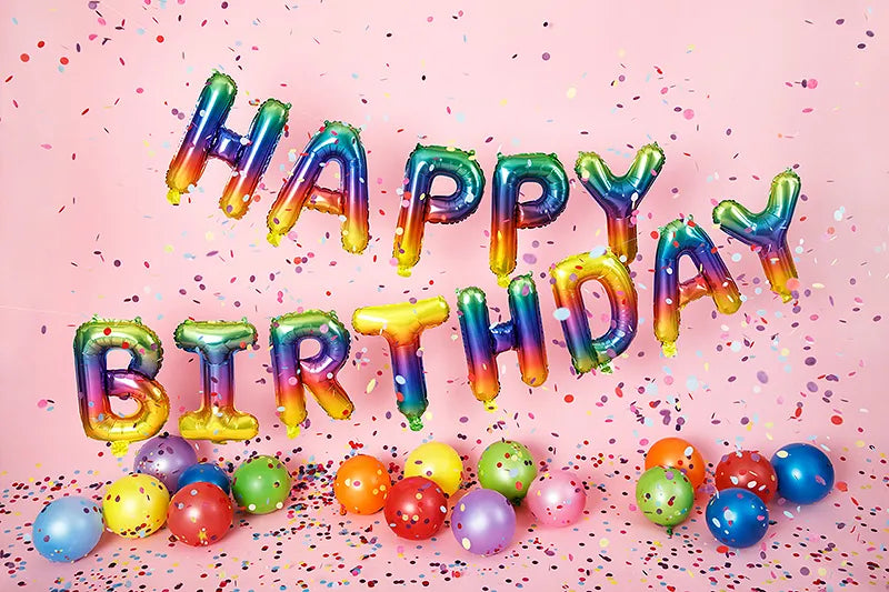 Folienballon Happy Birthday, 340x35cm, Regenbogen - Avaloon Party-Deko-Geschenke