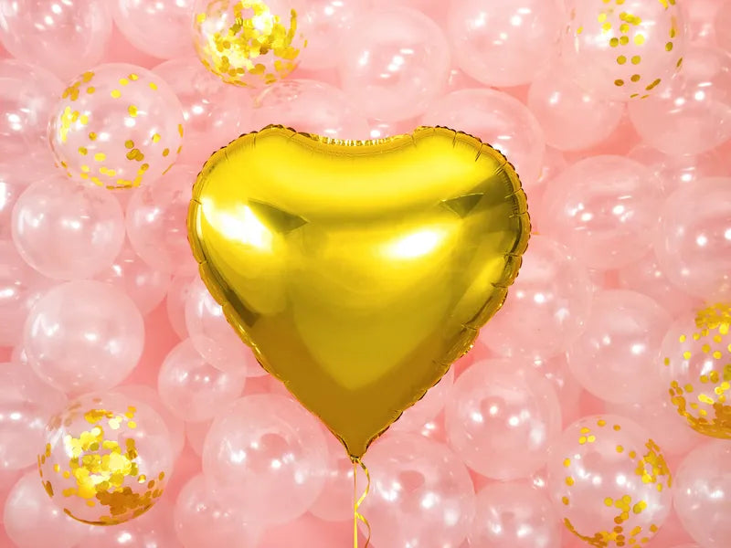 Folienballon Herz, Gold