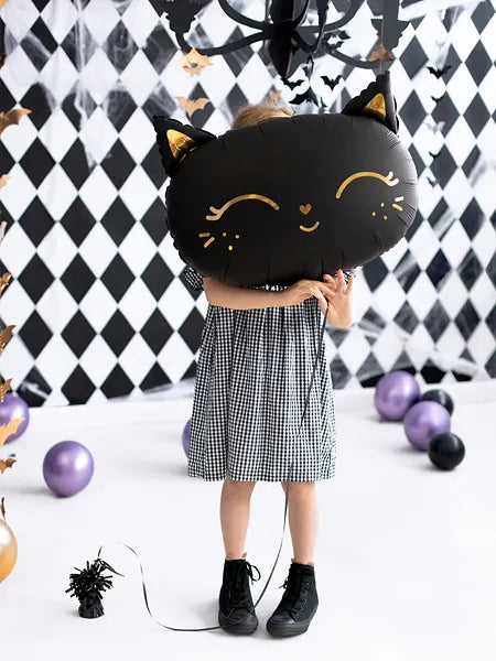 Folienballon Kätzchen, 48x36cm, schwarz