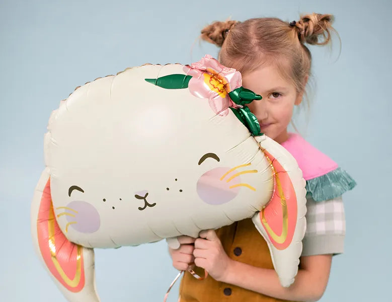 Folienballon Kaninchen, 65x55 cm, Mix - Avaloon Party-Deko-Geschenke