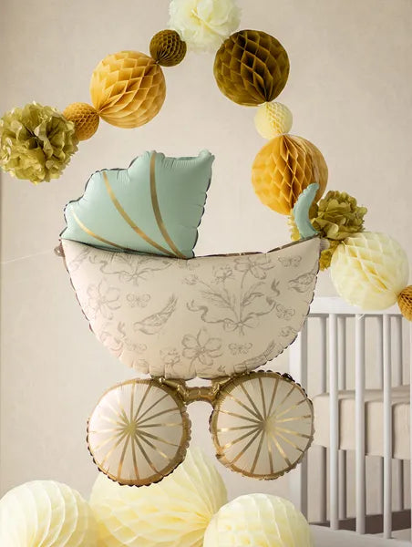 Folienballon Kinderwagen, 67x96 cm, Mix