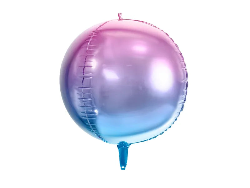 Folienballon Kugel ombre, lila-blau, 35cm - Avaloon Party-Deko-Geschenke