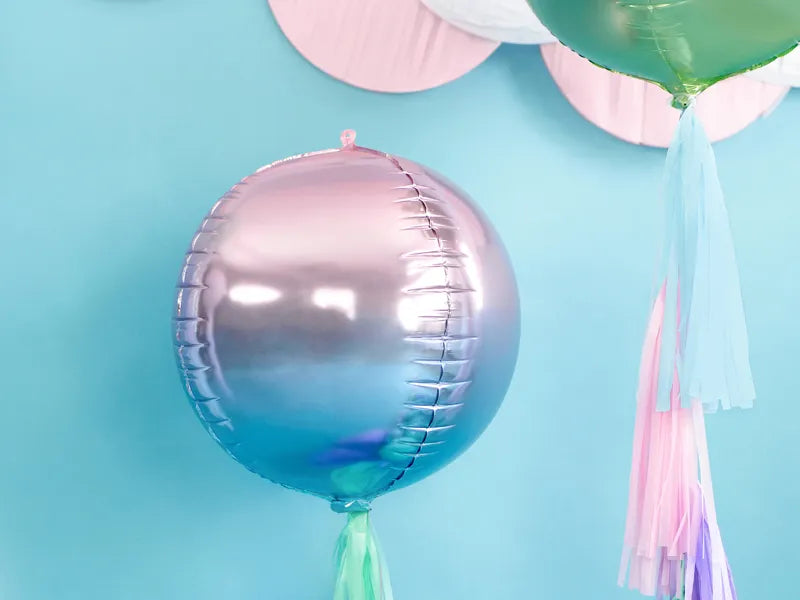 Folienballon Kugel ombre, lila-blau, 35cm - Avaloon Party-Deko-Geschenke
