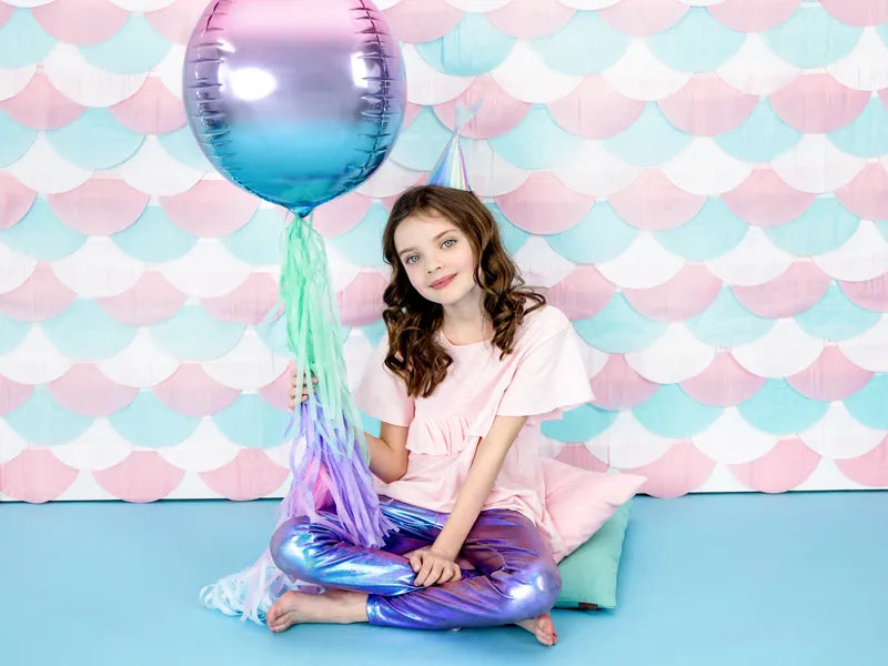 Folienballon Kugel ombre, lila-blau, 35cm - Avaloon Party-Deko-Geschenke