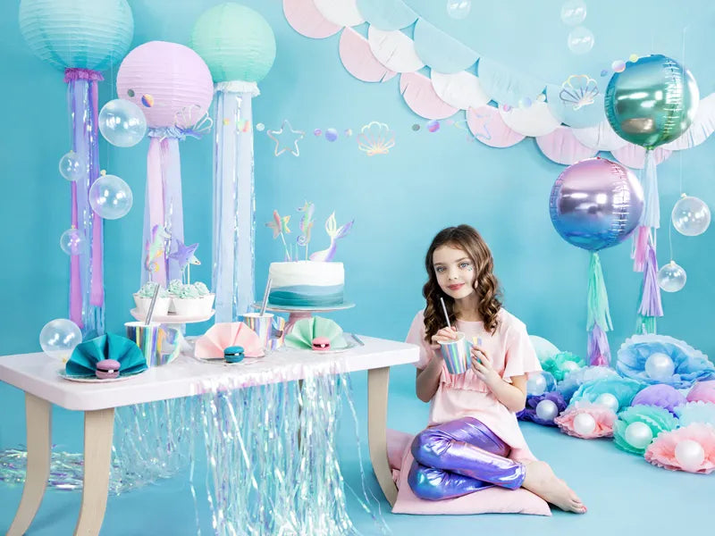 Folienballon Kugel ombre, lila-blau, 35cm - Avaloon Party-Deko-Geschenke