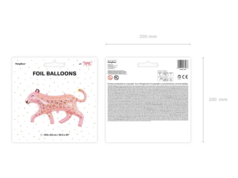 Folienballon Leopard, 114x80 cm, Mix - Avaloon Party-Deko-Geschenke