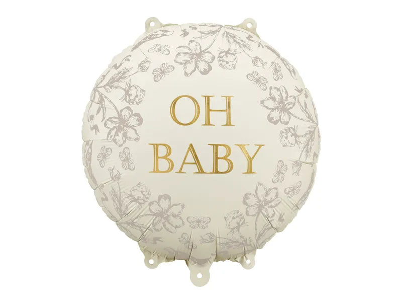Folienballon Scheibe Oh Baby, 35x35 cm, mix